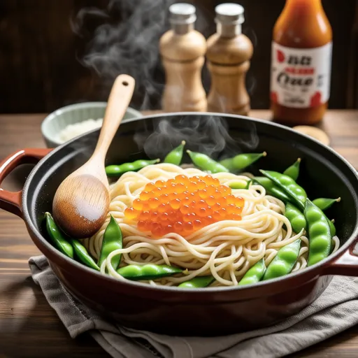 Stir-fried Snow Peas and Shirataki with Cod Roe Butter