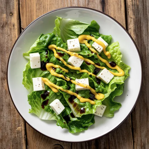 Lettuce and Cheese Mayo Mustard Salad