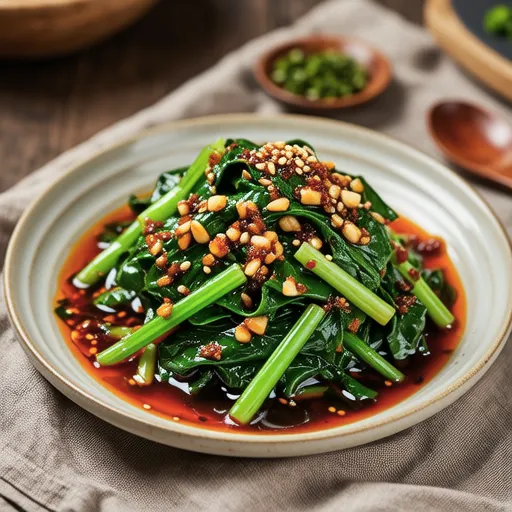 Seasoned Korean Aster with Ssamjang (Chwinamul Ssamjang Muchim)