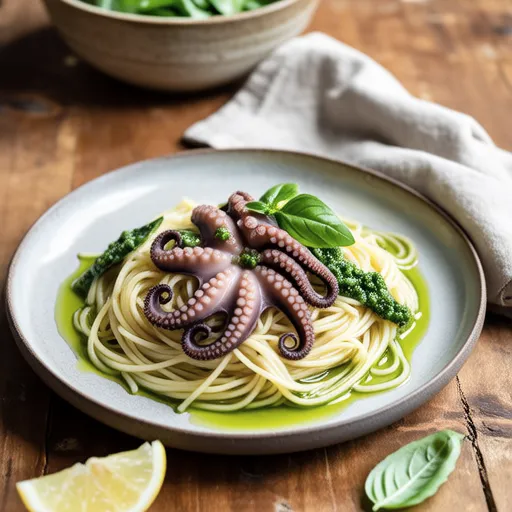 Cold Pasta with Shiso and Octopus