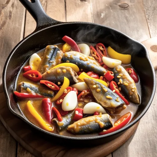 Ajillo with Bell Peppers and Canned Mackerel