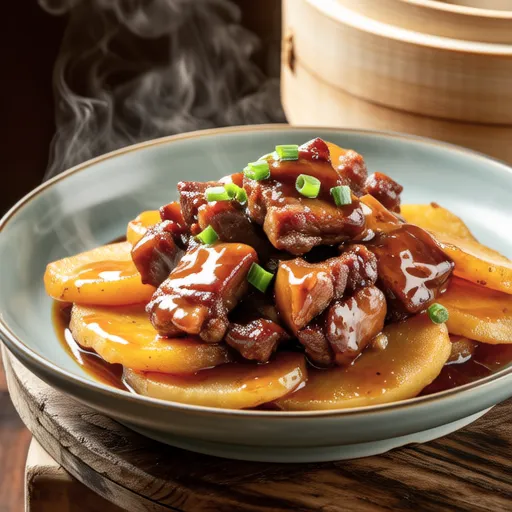Pork Loin and Sweet Potato Chinese Steamed Dish