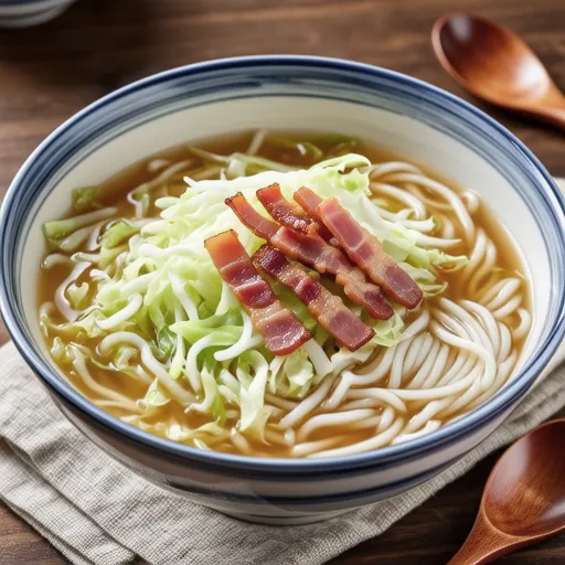 Cabbage and Bean Sprout Vermicelli Soup