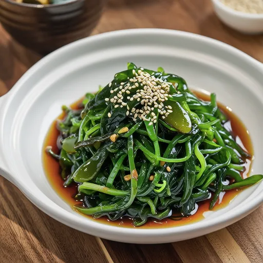 Shirasu and Wakame Stir-fry with Sesame Oil