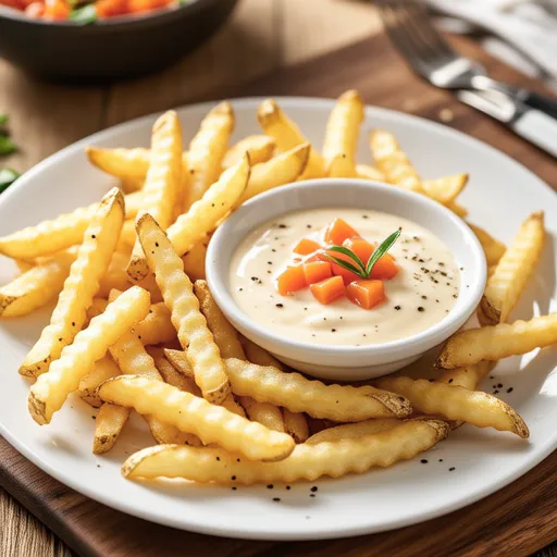 Mentaiko Cream Dip with Fried Potatoes
