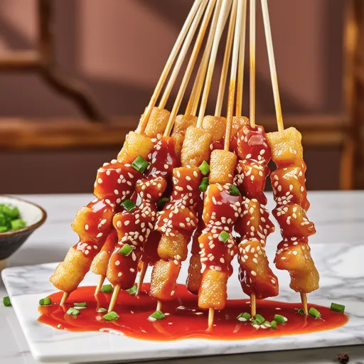 Tteok-kkochi (Korean Rice Cake Skewers)