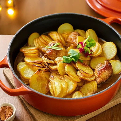 Patate e pollo al burro con miso