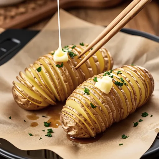Accordion Potatoes in Air Fryer