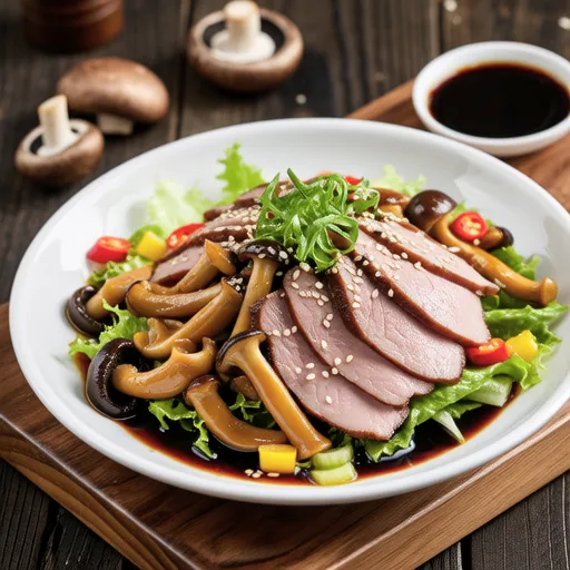 Smoked Duck and Mushmaru Mushroom Salad
