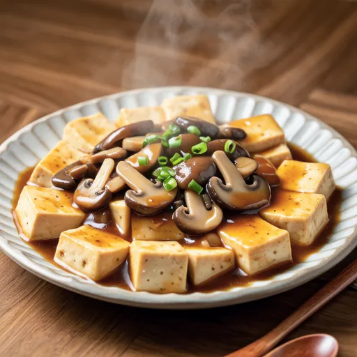 Agedashi Tofu with Matsutake Mushroom Sauce