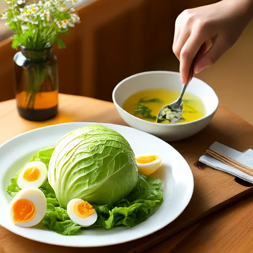 Cabbage and Avocado Egg Salad