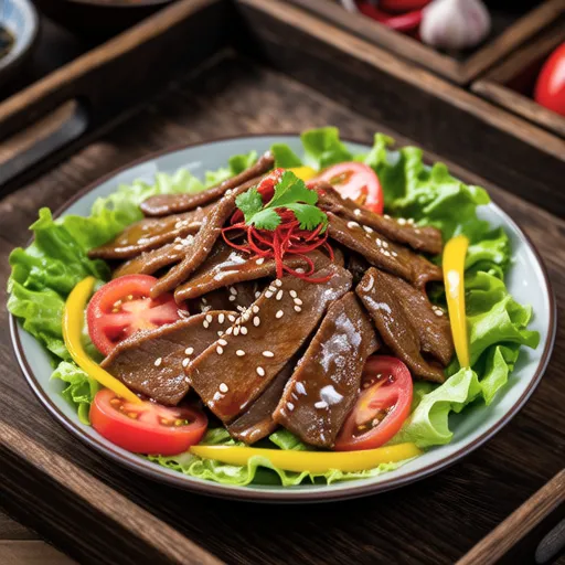 Asian-style Grilled Beef and Tomato Salad