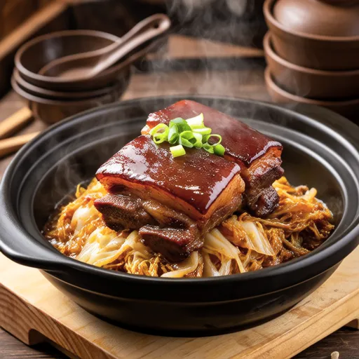Braised Pork Neck with Aged Kimchi