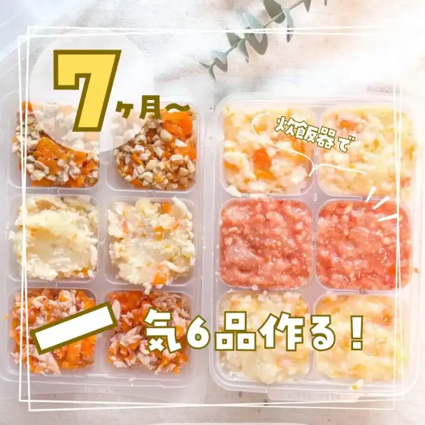 炊飯器で作る離乳食6品