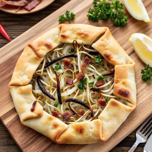 Bean Sprout and Anchovy Potato Galette