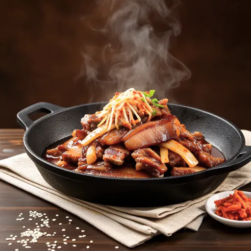 Stir-fried Pork and Kimchi with Seri