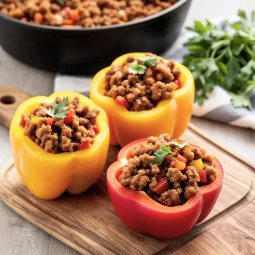 Stuffed Bell Peppers with Ground Meat