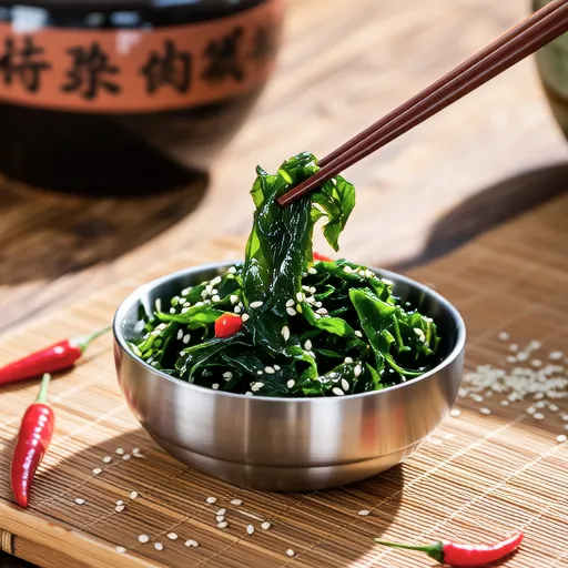 Chwinamul Doenjang Muchim (Seasoned Aster Leaf with Soybean Paste)