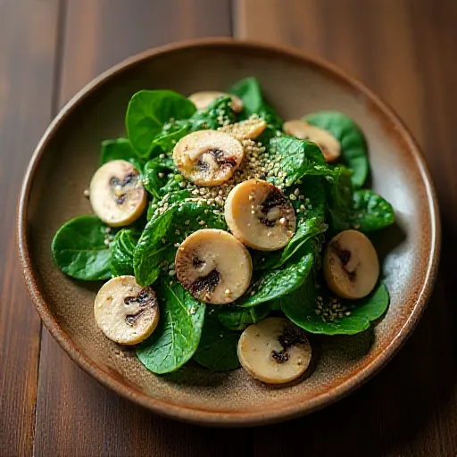 Légumes verts et champignons mélangés