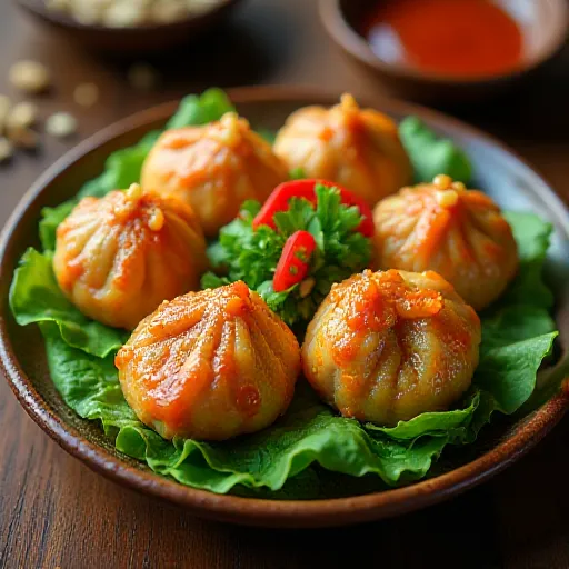 Sweet and Savory Spicy Sauce Dumplings