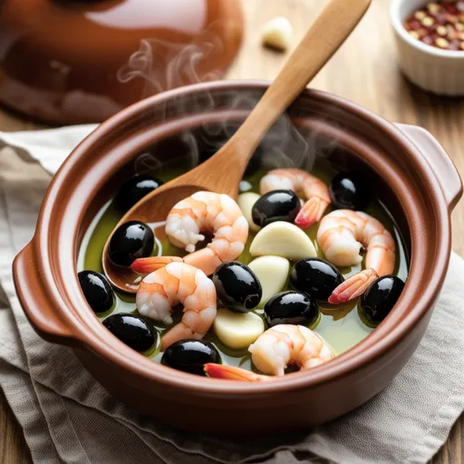 Shrimp and Olive Ajillo
