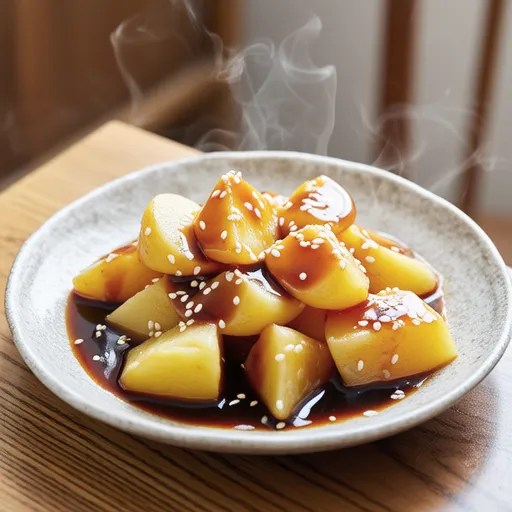 Steamed Potatoes with Shirasu and Mentaiko Sauce