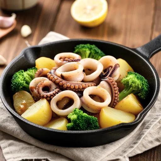 Garlic Butter Stir-fried Squid and Potatoes