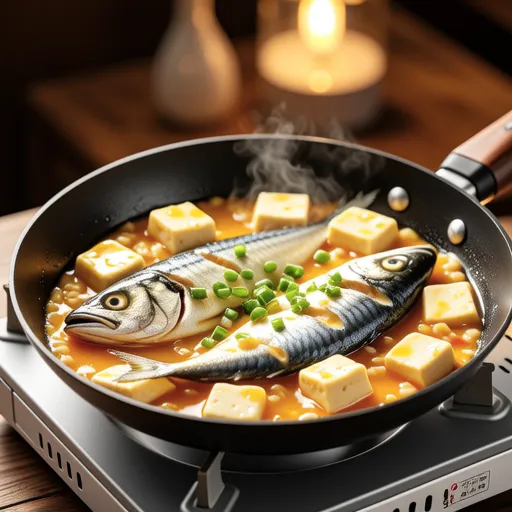 Stir-fried Thick Fried Tofu and Canned Mackerel with Mayo and Ponzu