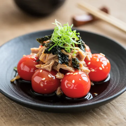 Mini Tomato and Tuna with Salted Kombu