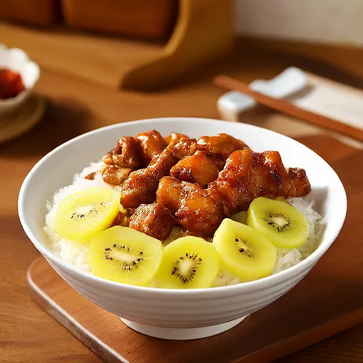 وعاء أرز بالدجاج و الكيوي