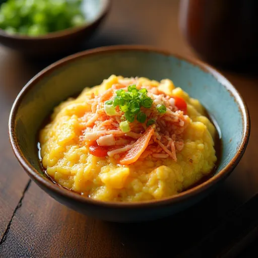 Tenshinhan de Carne de Caranguejo (Tigela de Arroz com Ovo Estilo Japonês)