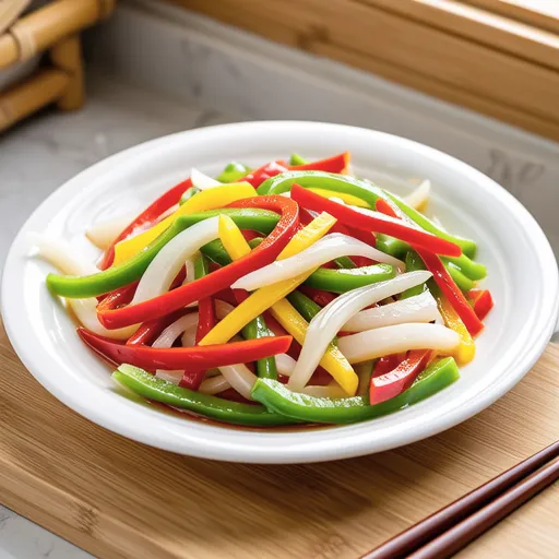 Stir-fried Shirasu and Bell Peppers