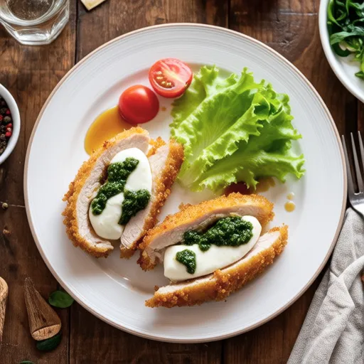 Chicken Breast with Mozzarella and Shiso