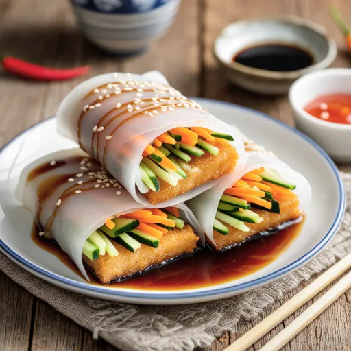 Tofu Vegetable Rice Paper Wraps