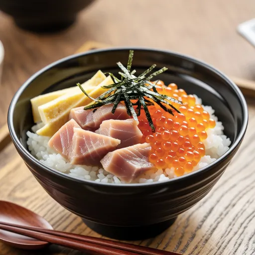 Tuna and Pollock Roe Two-Colored Rice Bowl