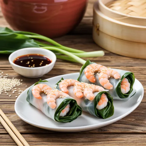 Shrimp and Minari Rolls