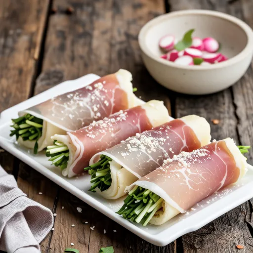 Daikon and Prosciutto Roll Salad