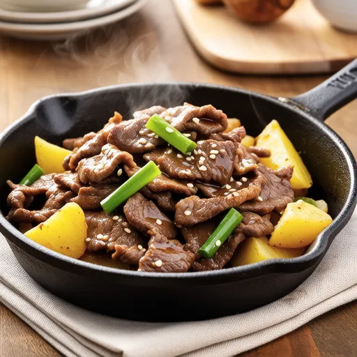 Stir-fried Beef and Potatoes with Sansho Pepper