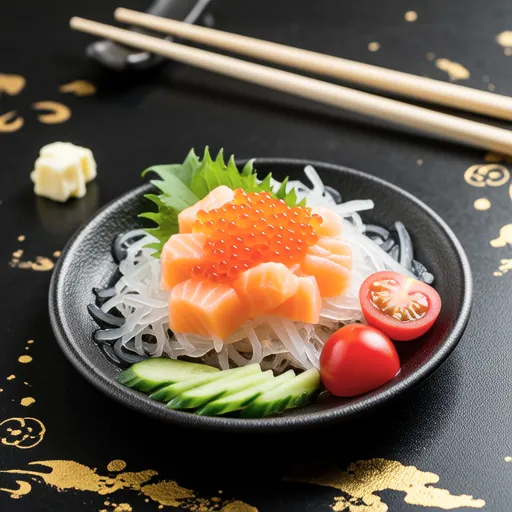 Japanese Scallop and Salmon Roe Chilled Jelly Salad