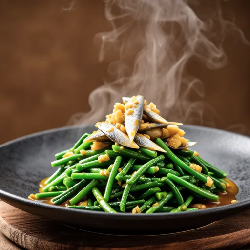 Stir-fried Pea Shoots with Mackerel Curry