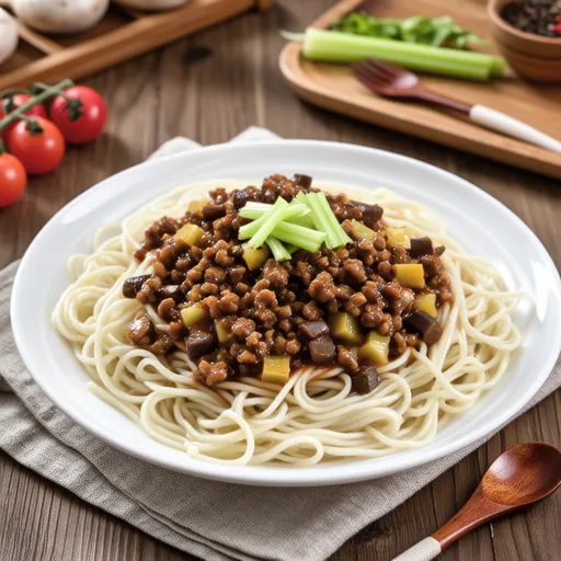 Celery Meat Sauce Shirataki Pasta