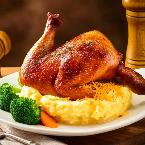 Grilled Chicken with Cheesy Mashed Potatoes