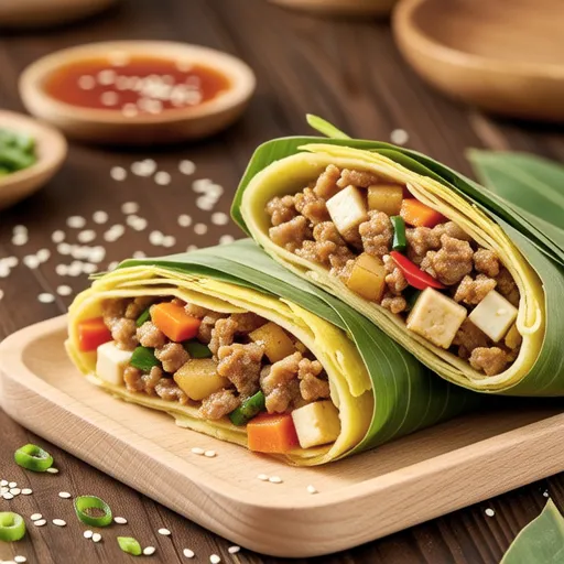 Pork Perilla Leaf Pancakes