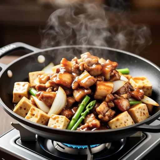 Pork Belly and Fried Tofu Miso Stir-fry