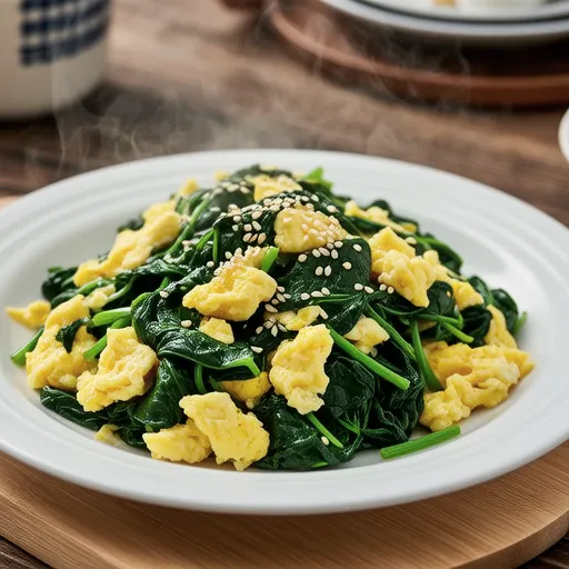 Spinach Egg Stir-fry