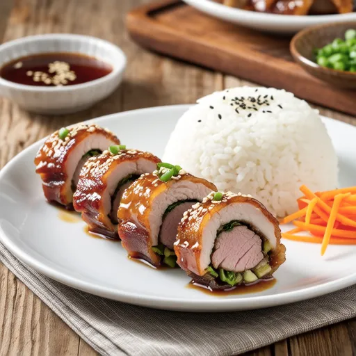 Pork Rice Cake Vegetable Rolls
