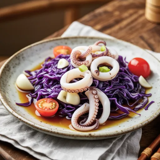 Western-style Simmered Squid and Cabbage