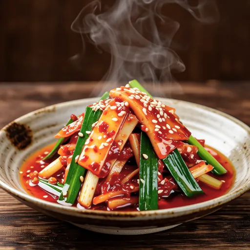 Garlic Scape Gochujang Seasoned Salad