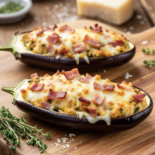 Cheese-Stuffed Eggplant Bake