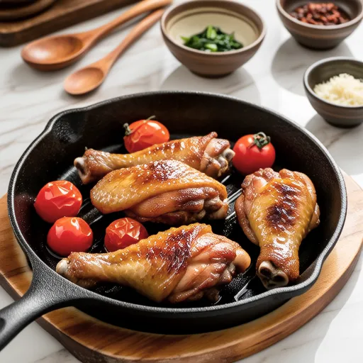 Chicken Thigh and Cherry Tomato Stir-fry with Shio Koji